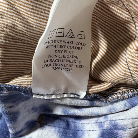 Wildfang Pants Womens Medium Blue White Tie-Dye The Essential Work Pant WP5300 - Picture 9 of 15